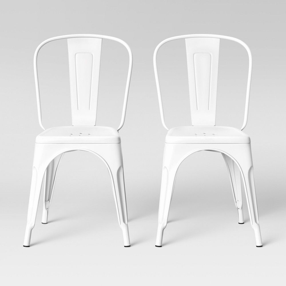 Set of 2 Carlisle High Back Dining Chair Matte White - Threshold | Target