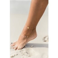 14K Gold Filled Sand Dollar Ankle Bracelet, Waterproof Beach Anklet | Etsy (US)