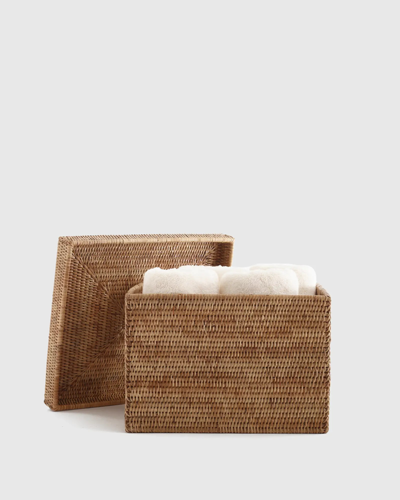 Handwoven Rattan Storage Box with Lid | Quince