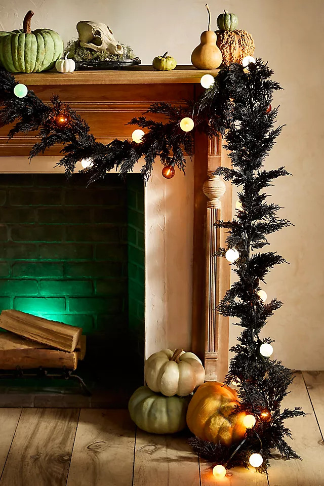 Faux Black Juniper Garland, 9’ at Terrain | Terrain