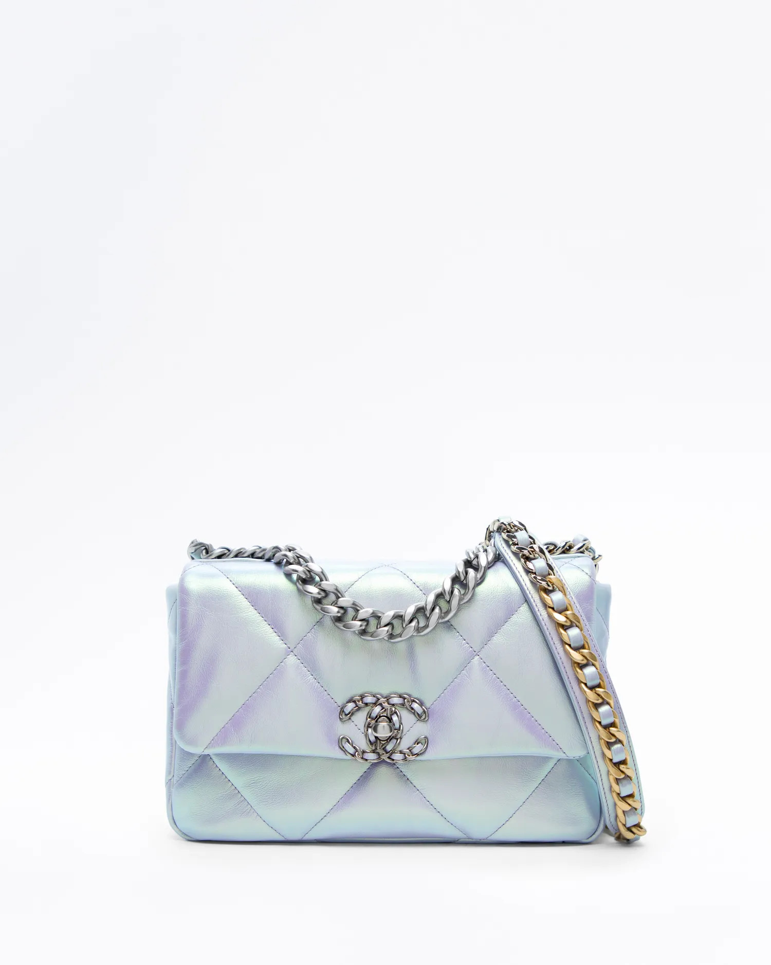 Iridescent Lambskin Chanel 19 Flap Bag | Vivrelle