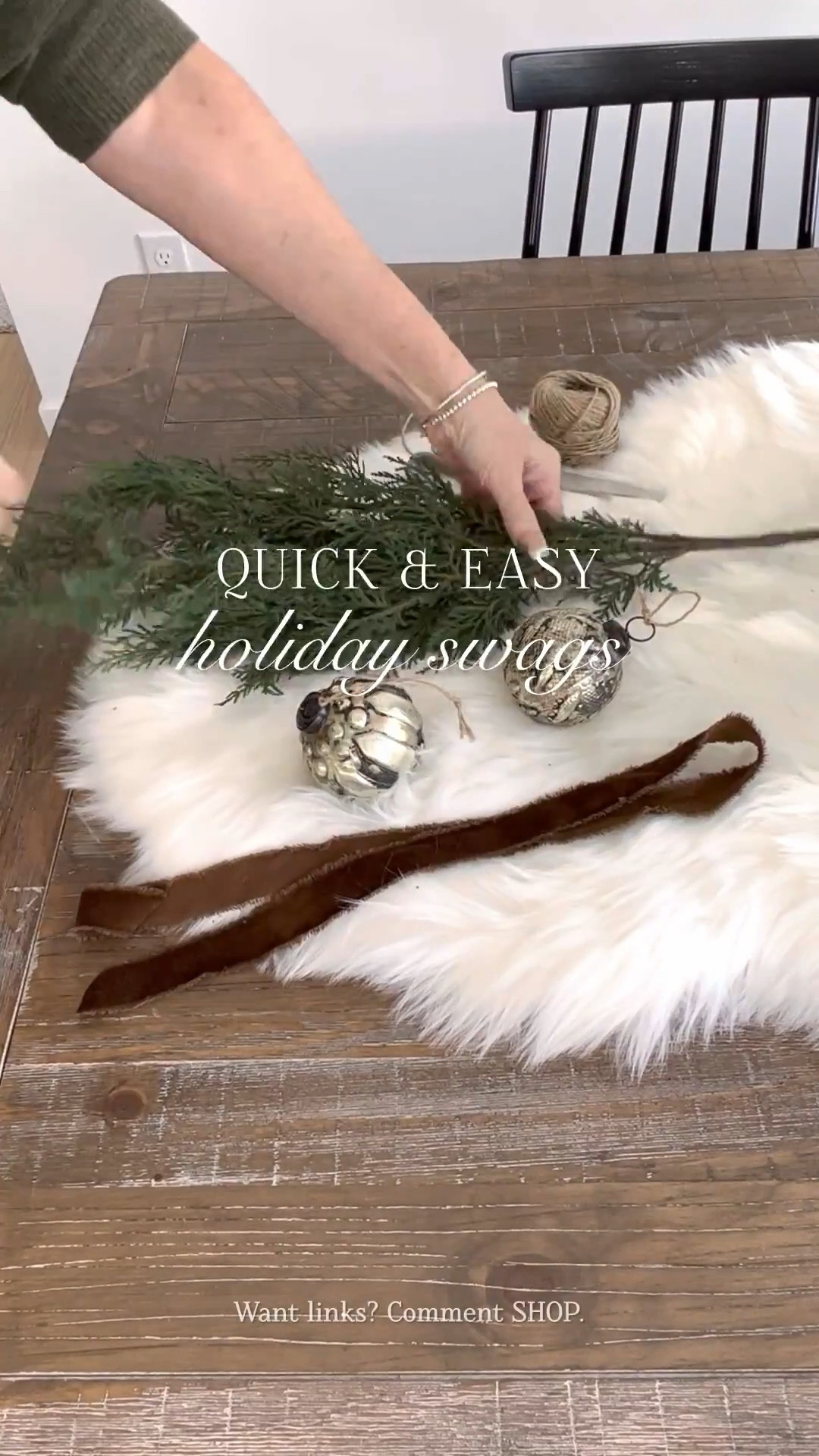 If you have a candle sconce, these holiday swags are so easy to assemble. Supplies — 1 long cedar stem, 2 ball ornaments or bells, velvet ribbon and a bit of twine. 

#LTKHome #LTKFindsUnder50 #LTKSeasonal