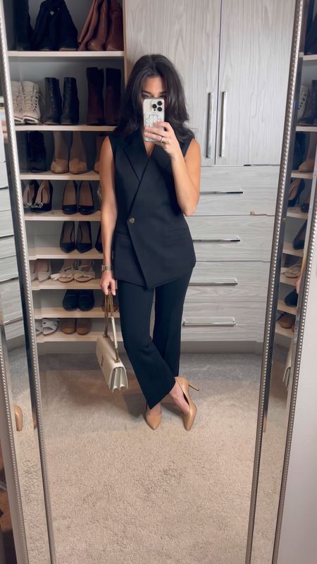 Spanx work outfit / wearing xs in the blazer and small regular in the black kick flare pants for work 

Discount code: CELINEXSPANX

#LTKstyletip #LTKworkwear