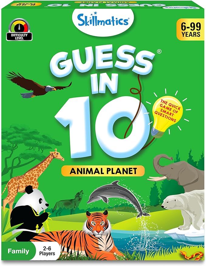 Skillmatics Card Game - Guess in 10 Animal Planet, Perfect for Boys, Girls, Kids, and Families Wh... | Amazon (US)