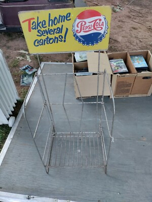 VINTAGE PEPSI COLA  Metal STORE DISPLAY RACK . 36" X 18". | eBay US