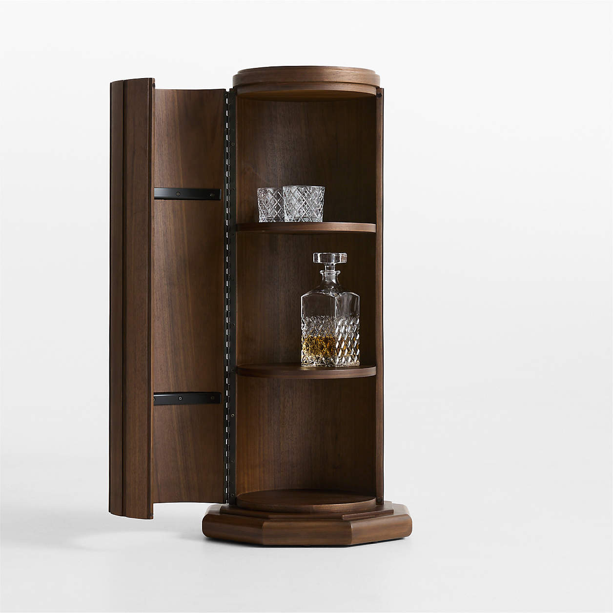 Walnut Storage Pedestal by Jeremiah Brent | Crate & Barrel | Crate & Barrel