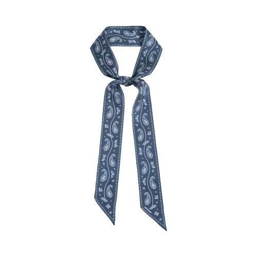 Lost Pattern NYC ""Paisley"" Silk Twill Skinny Scarf in Midnight Blue at Nordstrom | Nordstrom
