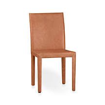 Folio Sand Top-Grain Leather Dining Chair + Reviews | Crate and Barrel | Crate & Barrel