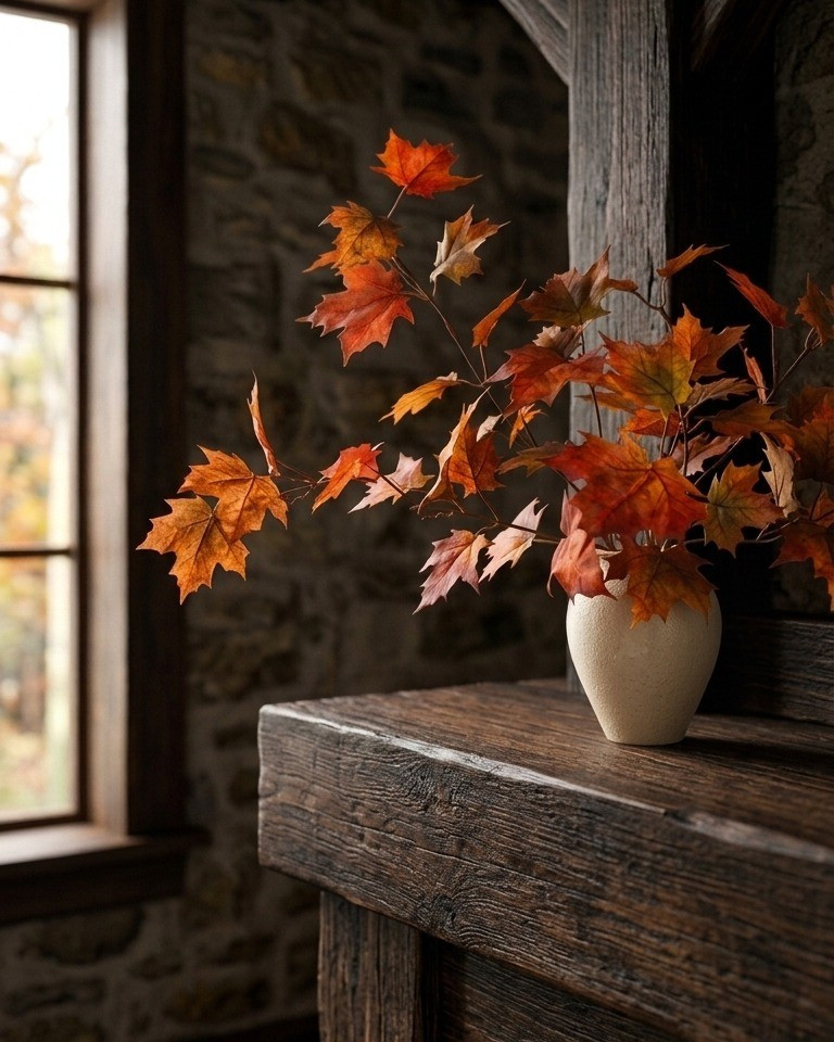 Create an autumnal focal point with this textured ceramic vase and faux maple branches. Perfect for mantel styling! #fallhome #falldecor #mantelstyling #neutralhome

#LTKSeasonal #LTKHome