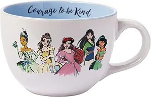Silver Buffalo Disney Princess Courage to be Kind Featuring Tiana, Belle, Ariel, Mulan, Jasmine, ... | Amazon (US)