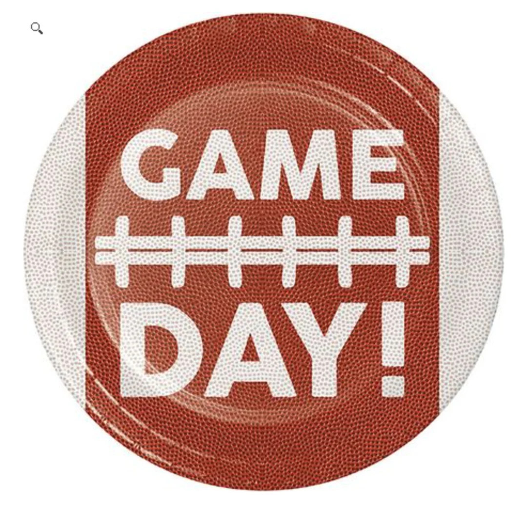 Game Day Football Dessert Plate | Football Tailgate Plate | Superbowl Party Plate | Etsy (US)