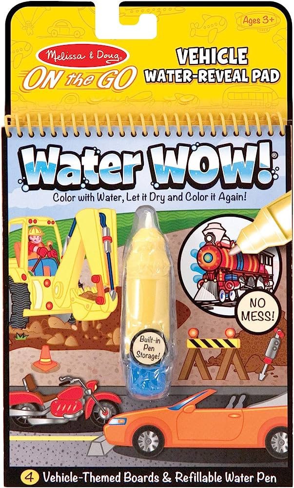 Melissa & Doug On the Go Water Wow! Water Reveal Pad: Vehicles - 4 Boards and Water Pen | Amazon (CA)