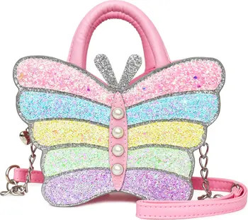 OMG Accessories Kids' Butterfly Glitter Crossbody Bag | Nordstrom | Nordstrom