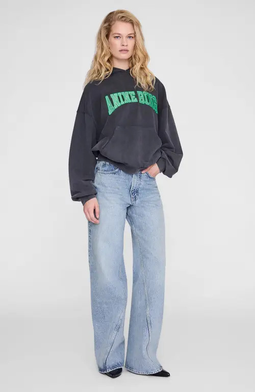 ANINE BING Harvey Sweatshirt in Washed Black at Nordstrom, Size Medium | Nordstrom
