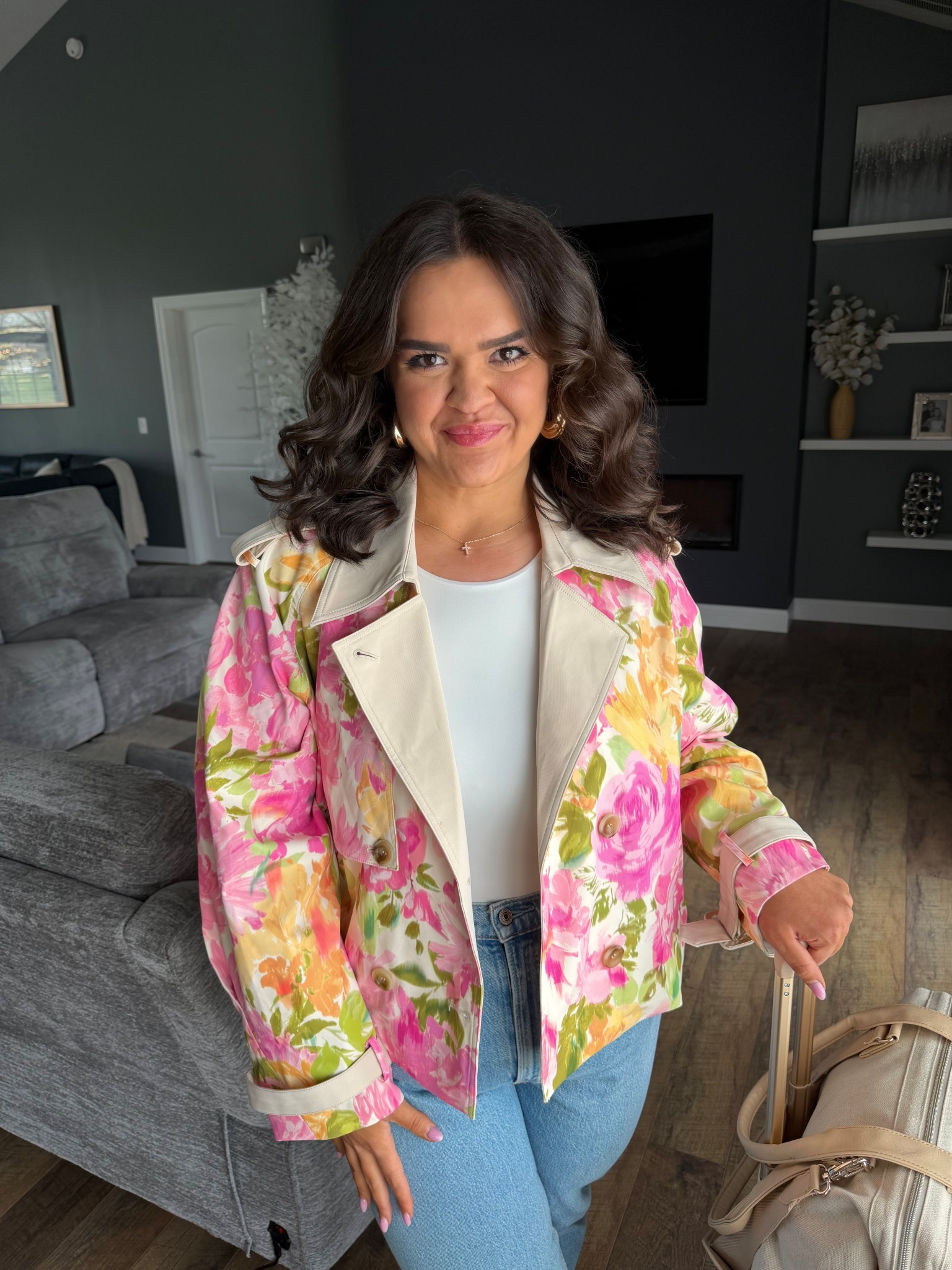 Absolutely obsessed with this jacket for spring! It runs large, recommend sizing down 1! 

#LTKootd #LTKSeasonal #LTKMidsize