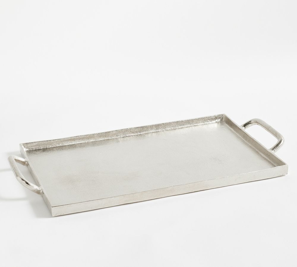 Lavell Silver Cast Tray | Pottery Barn (US)