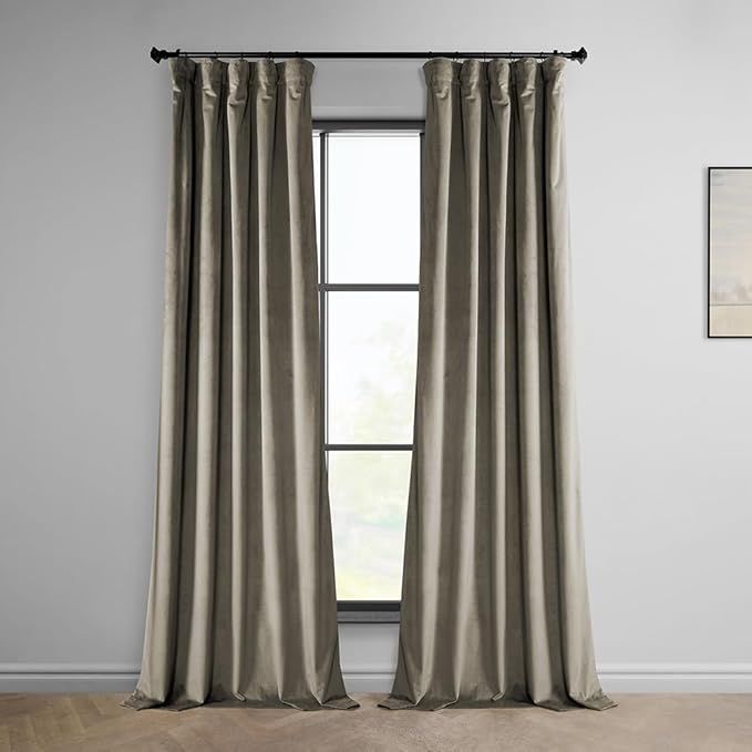 HPD Half Price Drapes Heritage Plush Velvet Curtains 108 Inches Long Room Darkening Curtains for ... | Amazon (US)