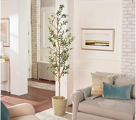82" Olive Artificial Tree by Nearly Natural | QVC