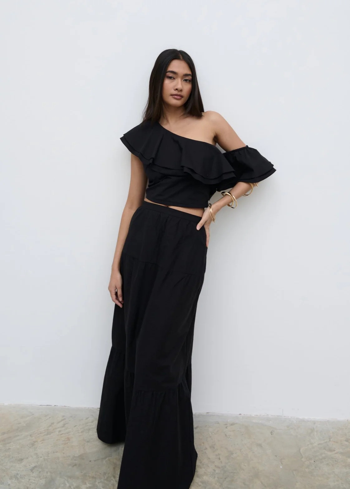 Sol Ruffle Maxi Skirt | Pretty Lavish (UK)