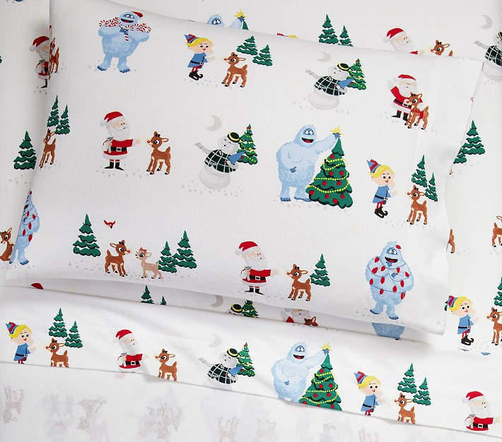 Rudolph® Glow-in-the-Dark Sheet Set | Pottery Barn Kids
