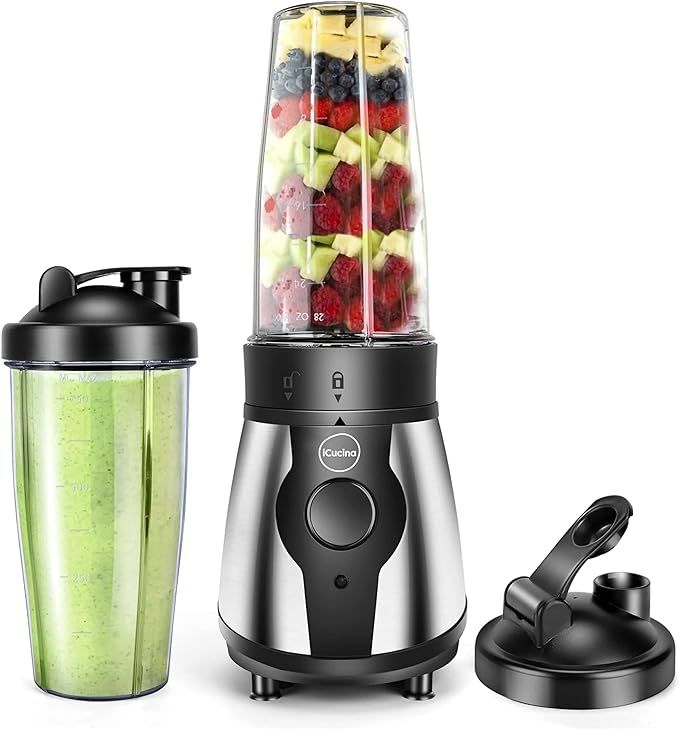 iCucina Personal Blender, Portable Blender For Shakes And Smoothies, Single Serve Blender, 28oz B... | Amazon (US)