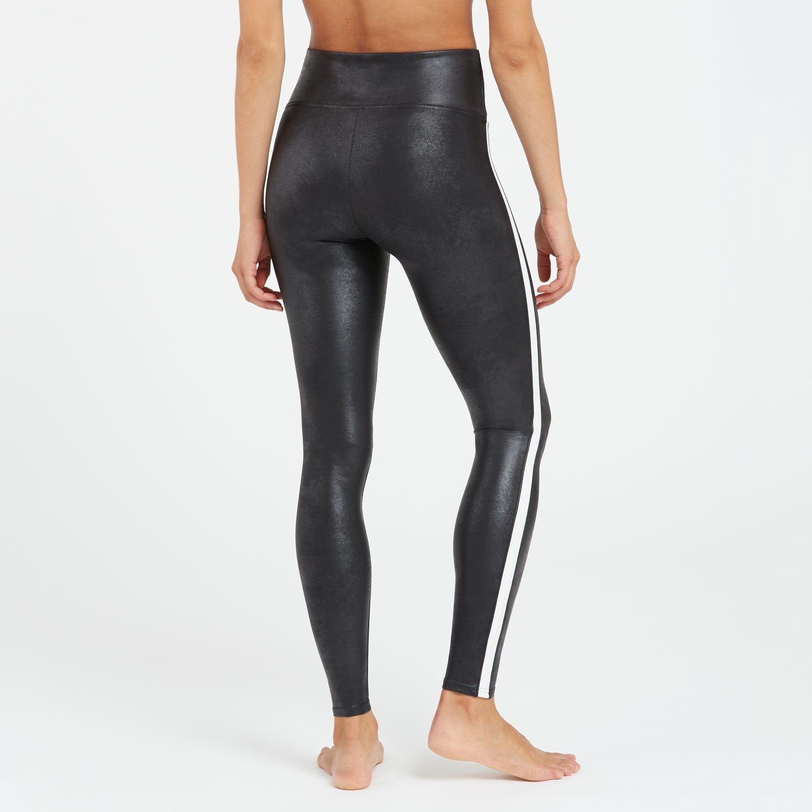 Faux Leather Side Stripe Leggings | Spanx