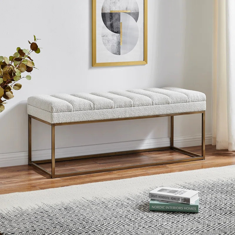 Georgenia Polyester Upholstered Bench | Wayfair North America