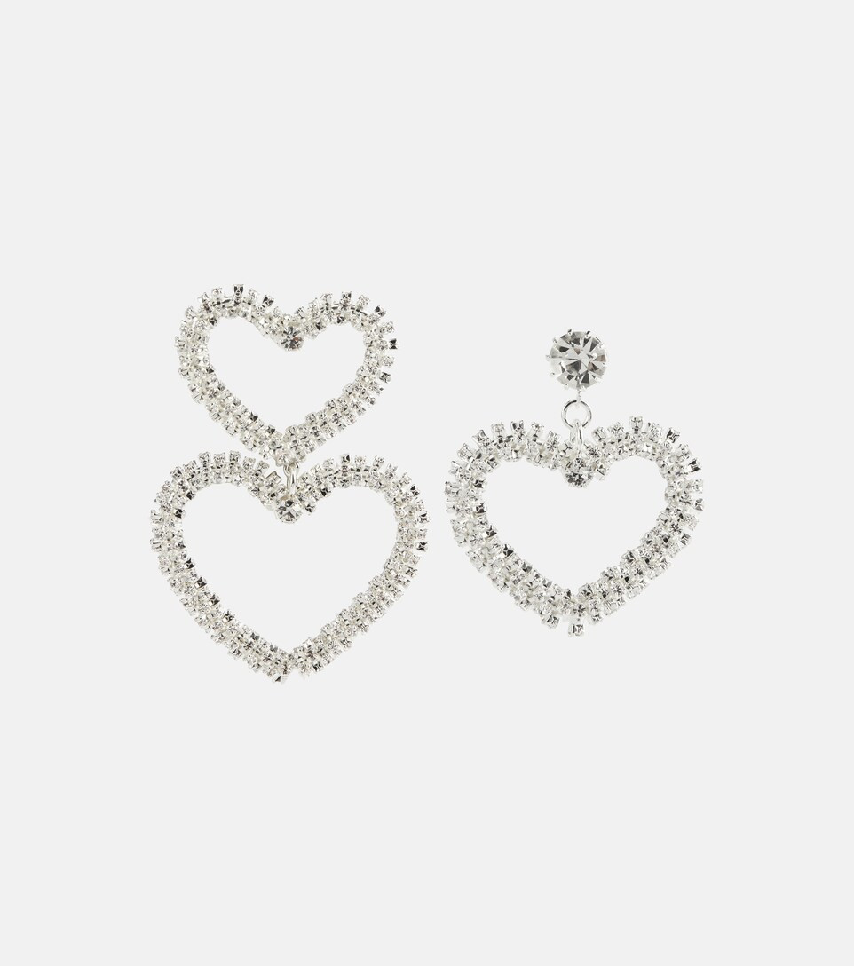 Embellished asymmetric heart earrings | Mytheresa (INTL)