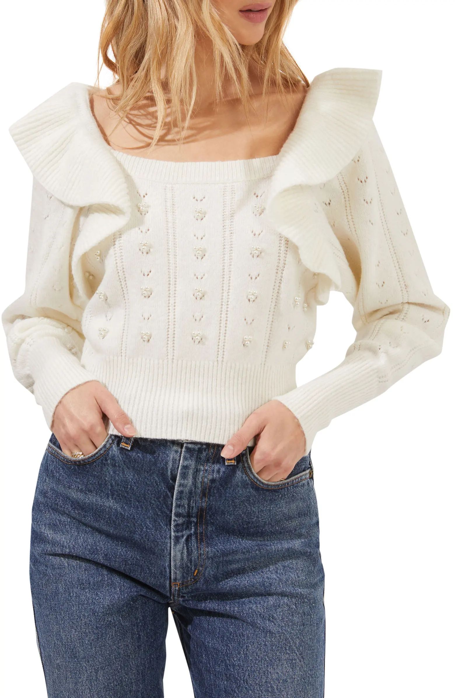 ASTR the Label Cabot Ruffle Sweater | Nordstrom | Nordstrom