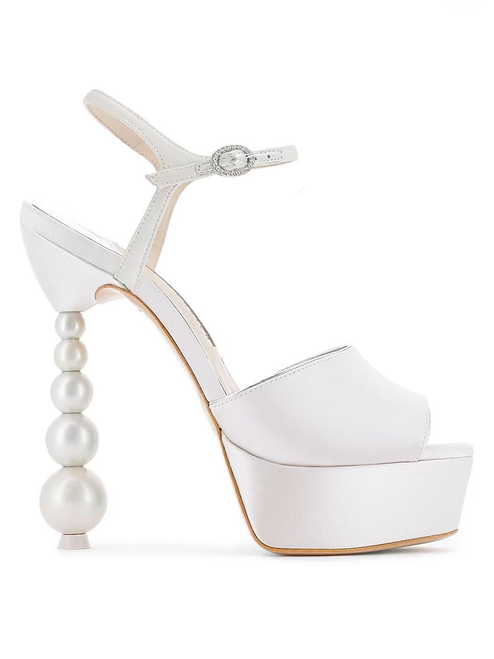 Natalia Faux Pearl Heel Platform Sandals | Saks Fifth Avenue