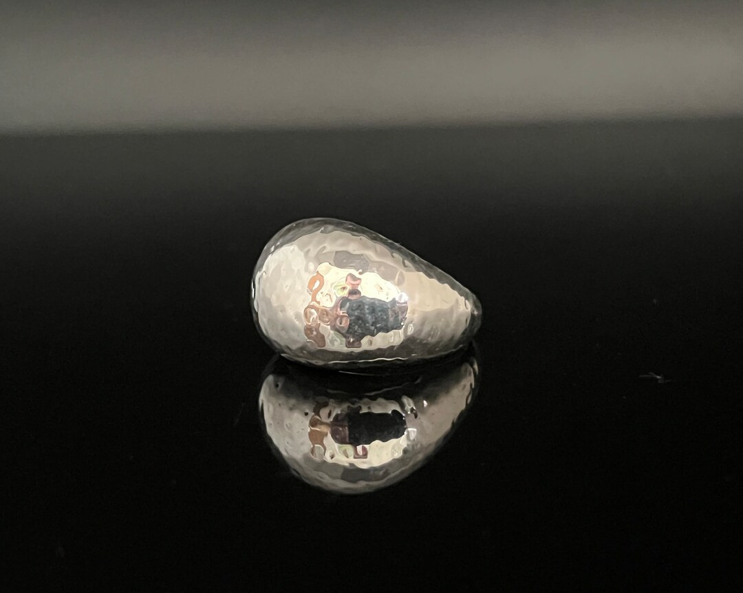 Hammered Silver Dome Ring // 925 Sterling Silver // Handmade // Sizes 6 to 10 - Etsy | Etsy (US)