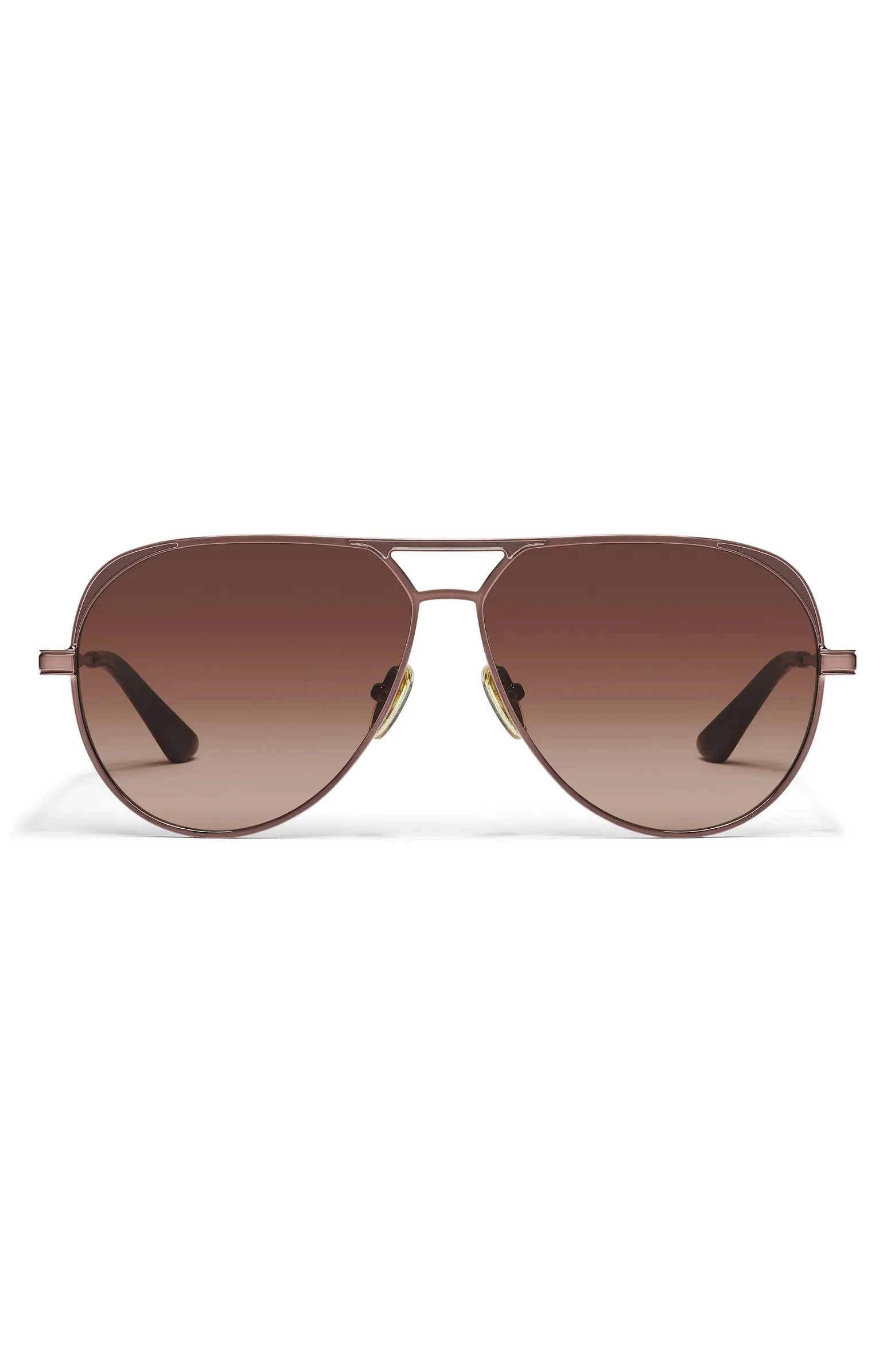 QUAY Open Tab 63mm Gradient Aviator Sunglasses | Nordstrom | Nordstrom