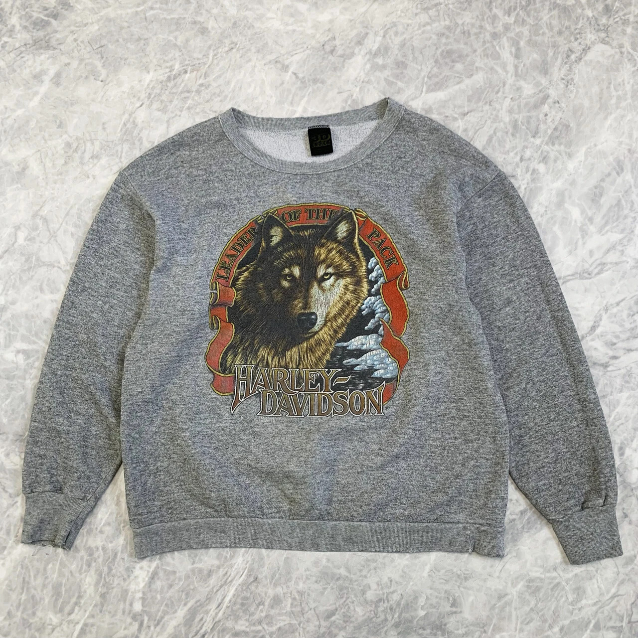 VTG 3D EMBLEM Harley Davidson LEADER OF THE PACK SWEATSHIRT SIZE L | eBay US