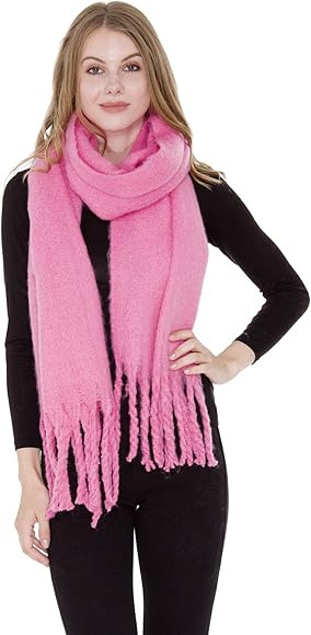 BYOS Womens Chunky Plaid Tartan Checked Soft Brushed Scarf Wrap Tassel Trims | Amazon (CA)