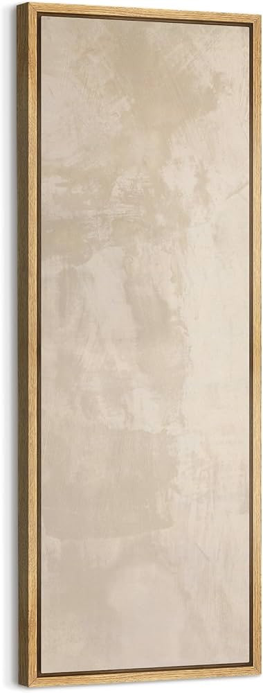 MUDECOR Large Framed Canvas Print Wall Art Beige Abstract Minimalist Neutral Illustrations Decora... | Amazon (US)