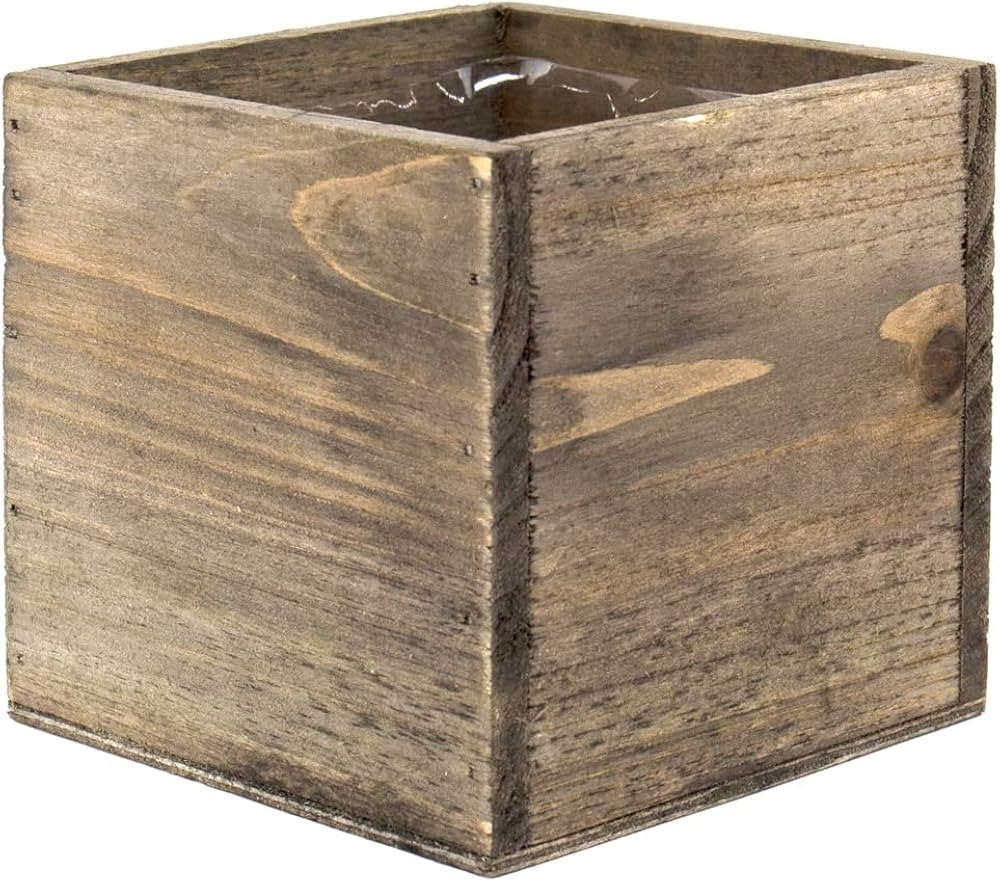 CYS EXCEL Cube Planter Box with Removable Plastic Liner (4"x4"x4")(24 PCS) | Multiple Size Choice... | Amazon (US)