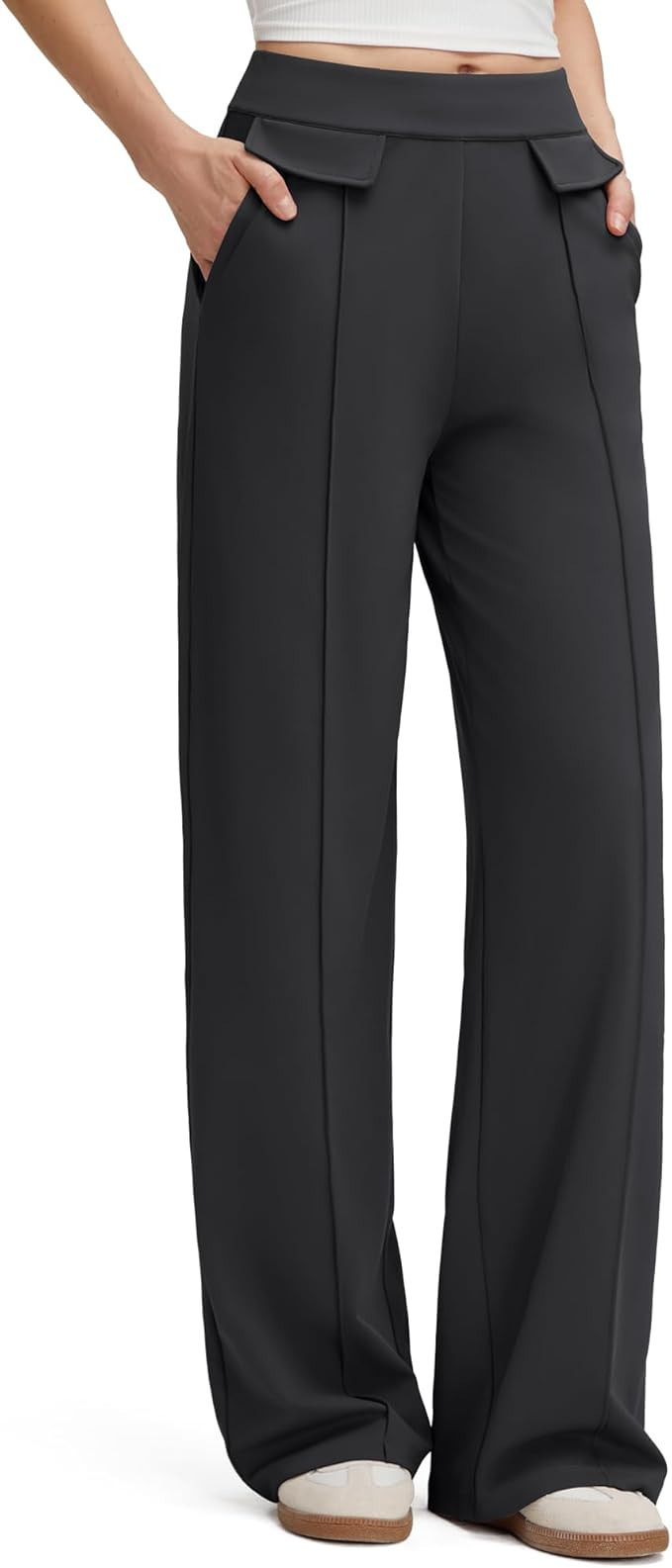 G4Free EverGoing Women's Wide Leg Pants High Waisted Yoga Pants Dressy Casual Trousers with Pocke... | Amazon (US)
