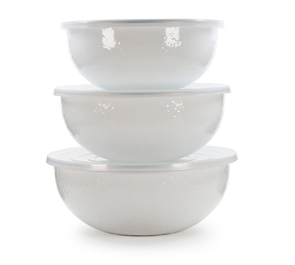 Golden Rabbit Enamel Lidded Mixing Bowls - Set of 3 | Pottery Barn (US)