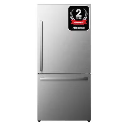 Hisense 17.2-cu ft Counter-depth Bottom-Freezer Refrigerator (Fingerprint Resistant Stainless Ste... | Lowe's