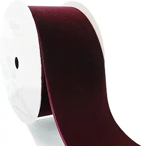 HBC 2" Velvet Ribbon 277 Burgundy - 5 Yards | Amazon (US)