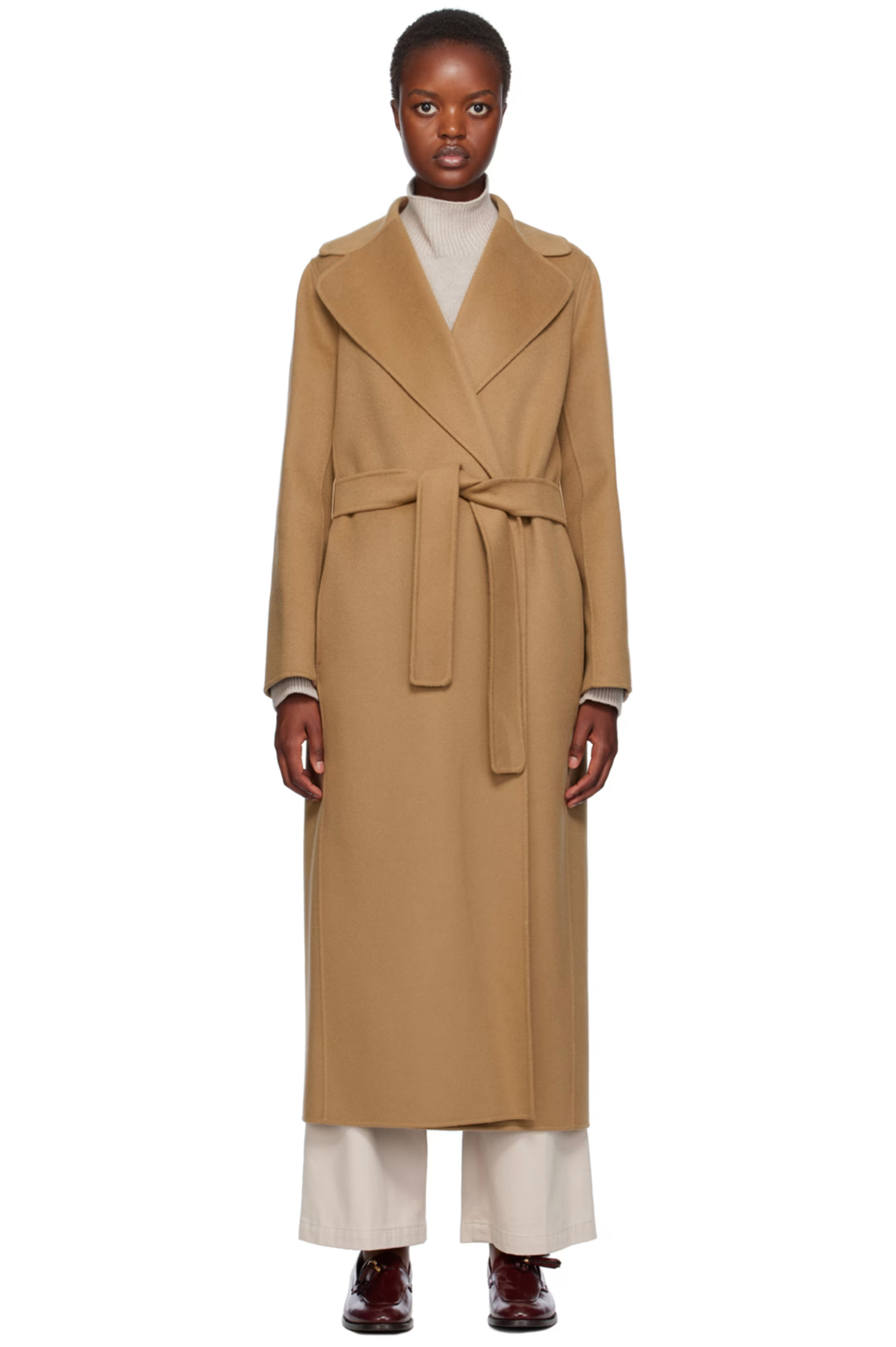 S Max Mara - Tan Poldo Coat | SSENSE