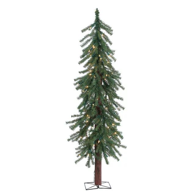 4 ft. Pre Lit Clear UL Rustic Alpine Tree - Walmart.com | Walmart (US)