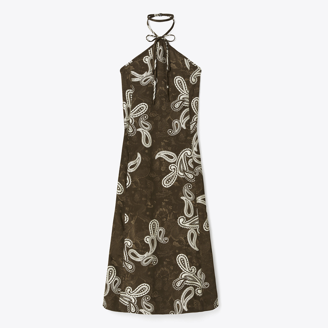 Tory Burch Satin Halter Dress | Tory Burch (US)