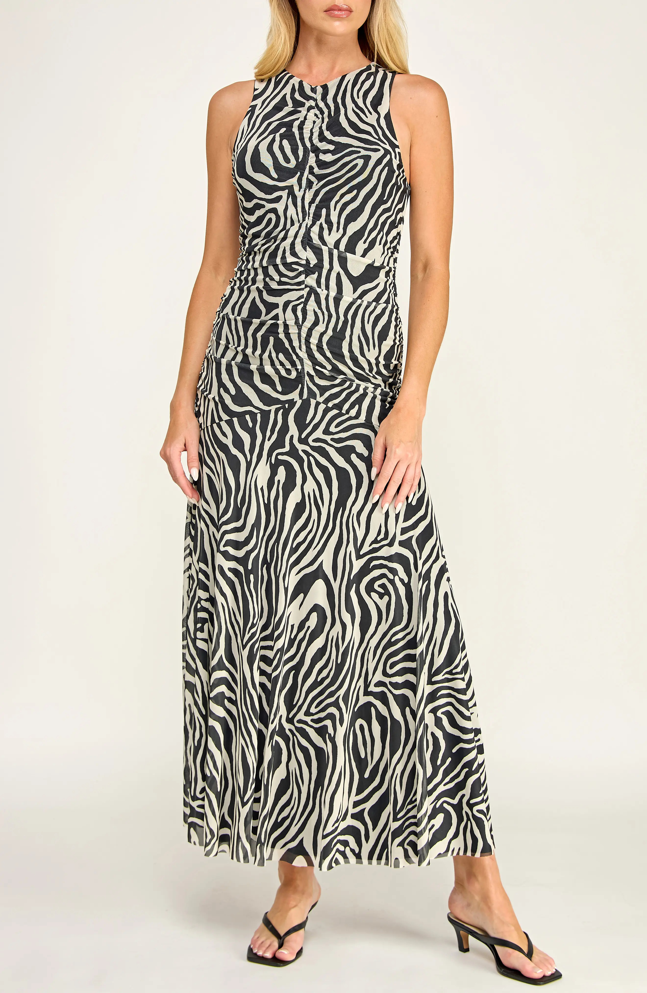 Socialite Ruched Mesh Midi Dress (Women) | Nordstrom | Nordstrom