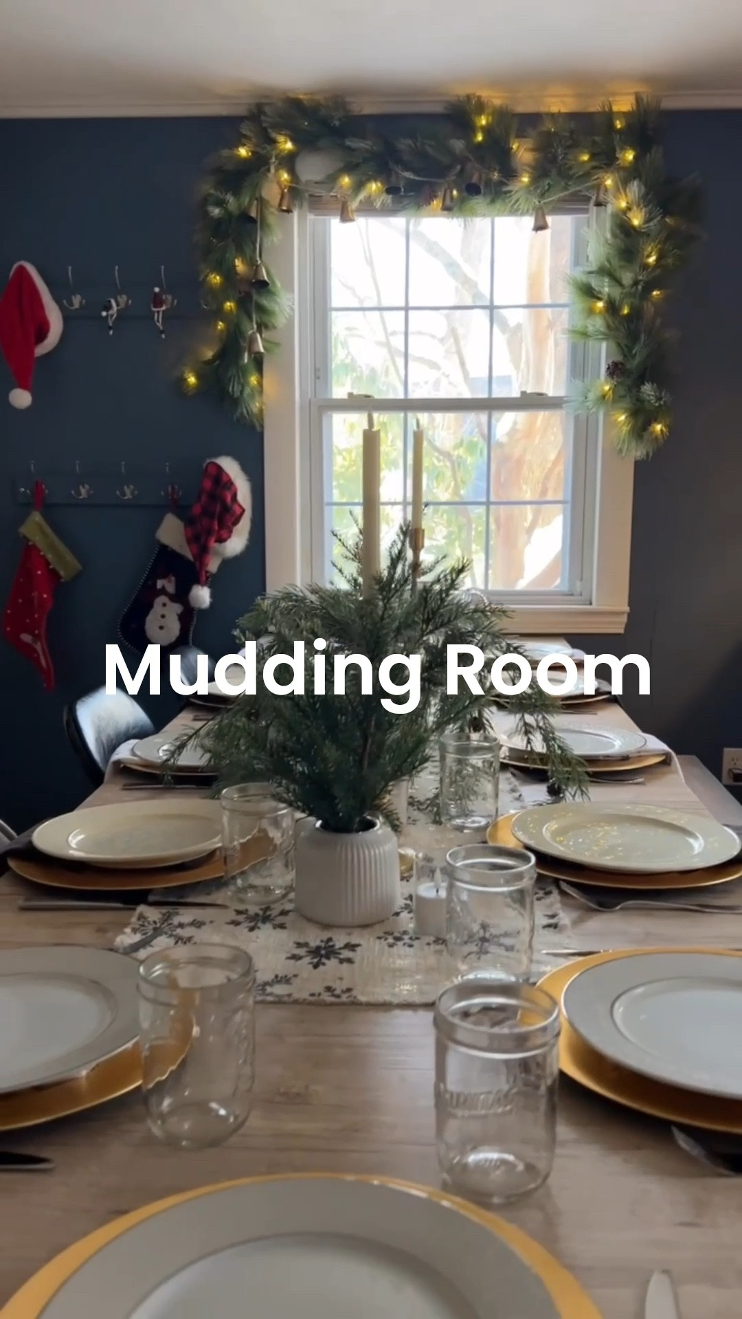 KT’s Mudding Room- a mud room 363 days a year for her busy active family- a dining room the two days a year she needs it!! Make your home work for you!  Expandable table mud room / dining room  

#christmastablescape #diningroom #mudroom #yourhomeshouldworkforyou #flexiblespaces 

#LTKKids #LTKHoliday #LTKHome