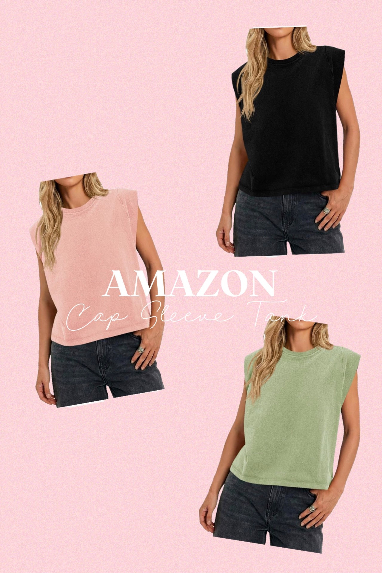 25% off these Amazon cap sleeve tank tops with code MC72B67H (ends May 24 or while supplies last) #amazonfashion promo deal summer style