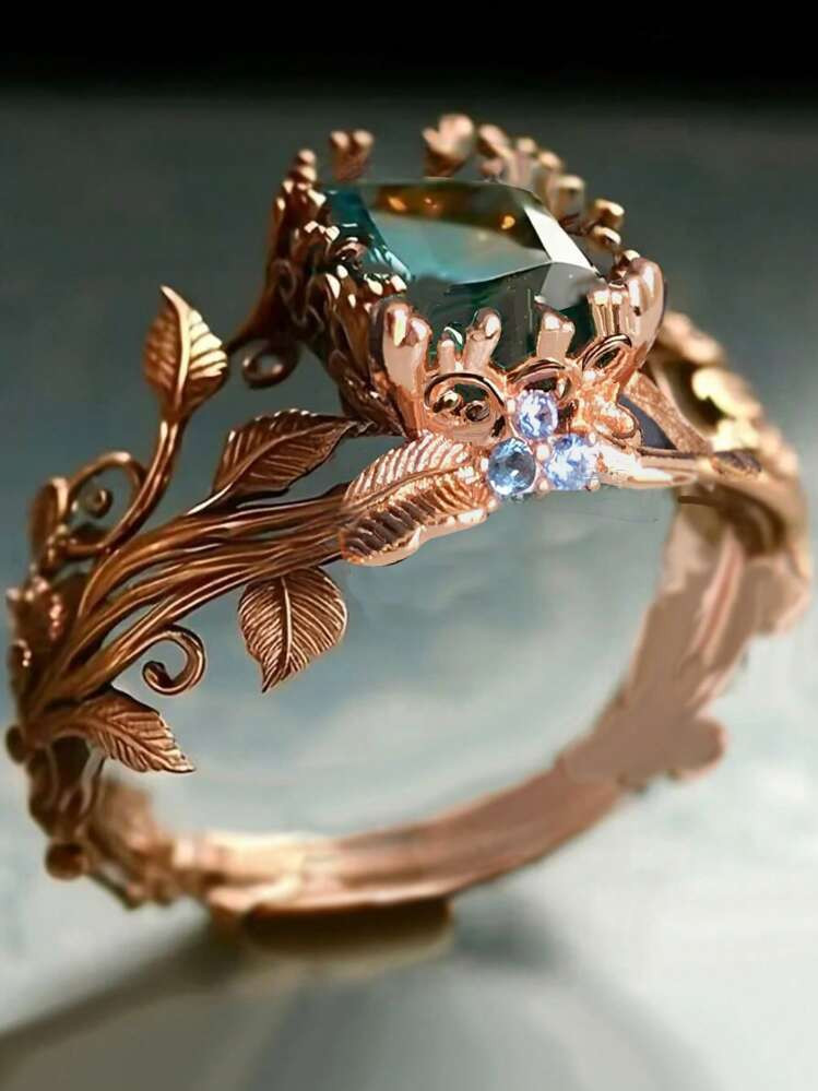 1pc Elegant Luxury Copper Plated Fairy Engagement Ring & Women's Wedding Ring, Features Perfect B... | SHEIN