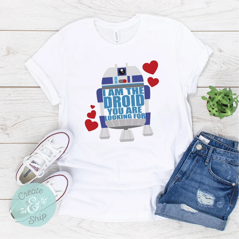 R2D2 Shirt, Disney Valentine Shirt, Star Wars Shirt, R2D2 Valentine Shirt, Star Wars, Disney Shir... | Etsy (US)