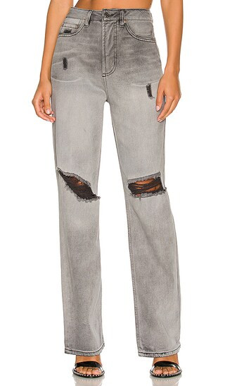 Oden High Rise Wide Leg in Shadow Grey Wash | Revolve Clothing (Global)