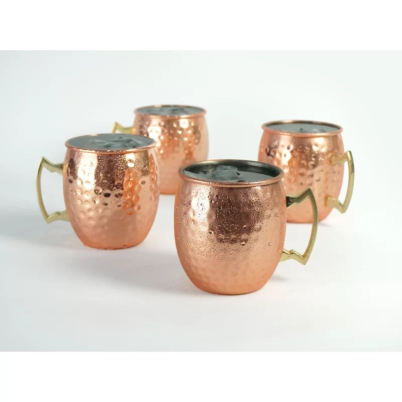 Riddell Hammered Moscow Mule Coffee Mug (Set of 4) | Wayfair North America